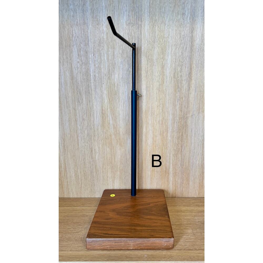 “B” Custom Steel & Wood Retail Display Stand – Adjustable Height